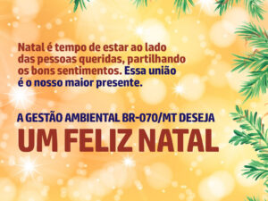 A Gestão Ambiental BR-070/MT deseja um feliz Natal